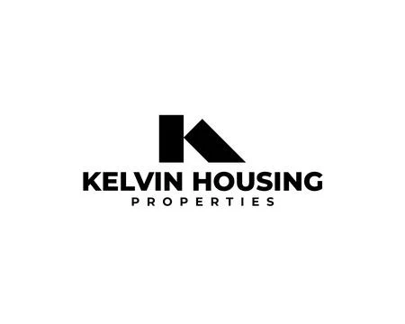 Letter K initial house logo design template. Real estate logo. Property compa Illustrazione stock