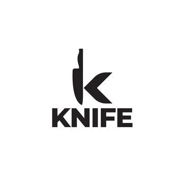 Letter K Knife Logo Stock Illustration