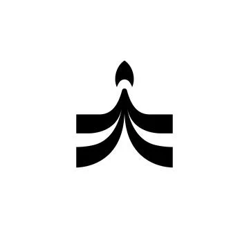 Letter K launching rocket logo. Spaceship launch silhouette Stock Illustration
