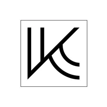 Letter k line geometric square logo Stock Illustration