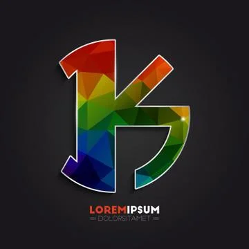 Letter K logo design Stock Illustration