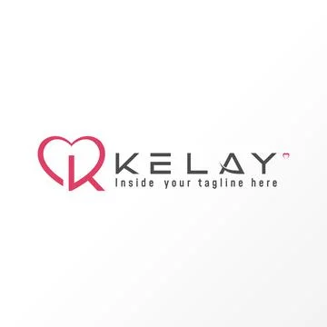 Letter  K logo free vector. Love icon abstrct design concept. Stock Illustration