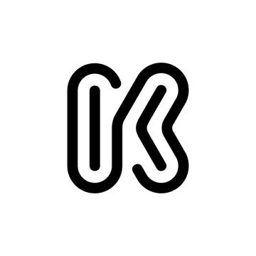Letter K logo Illustrazione stock