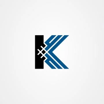 Letter K logo vector design Illustrazione stock