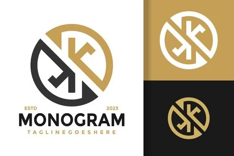 Letter K Monogram Logo Logos Design Element Stock Vector Illustration Templat 스톡 일러스트