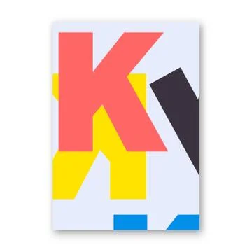 Letter K poster Stock Illustration