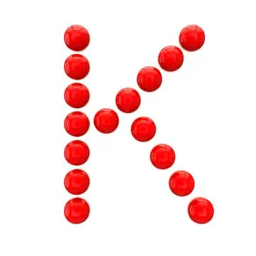 Letter "K" from spheres Stock Illustration