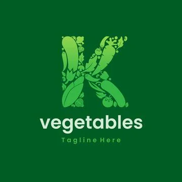 Letter K Vegetables Logo Vector Stock Illustration