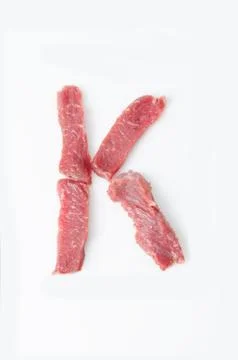 The letter K on a white background Stock Photos