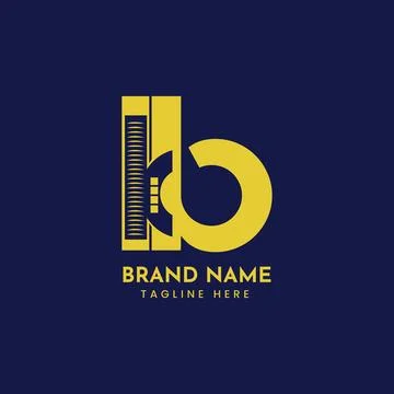 Letter KB Monogram Logo Design for Real Estate or Construction Company 스톡 일러스트