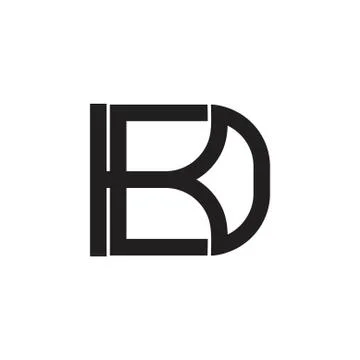 Letter kd linked geometric line logo Stock Illustration