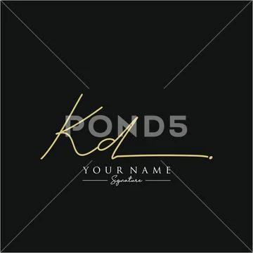 Letter KD Signature Logo Template Vector Clip Art 133979407