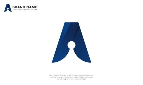 Letter A Keyhole Logo Stock-Illustration