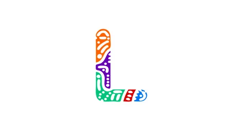 Letter L. 4K video. Unique font animated isolated on White background. Stock Footage 157992124
