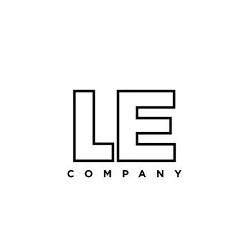 Letter L and E, LE logo design template. Minimal monogram initial based log.. Stock Illustration