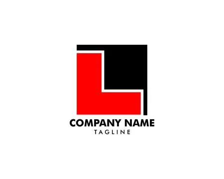 Letter L and Square Logo vector design Stock Illustration