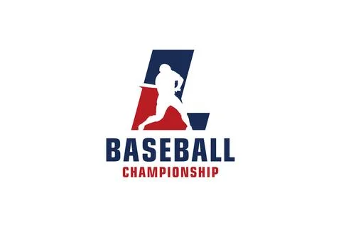 Letter L with Baseball Logo Design. Vector Design Template Elements for Spo.. イラスト素材