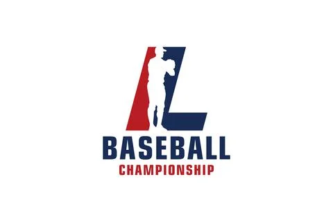 Letter L with Baseball Logo Design. Vector Design Template Elements for Spo.. 스톡 일러스트