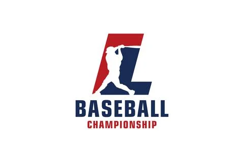 Letter L with Baseball Logo Design. Vector Design Template Elements for Spo.. Illustrazione stock