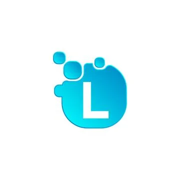 Letter l Bubble logo template or icon vector illustration Stock Illustration