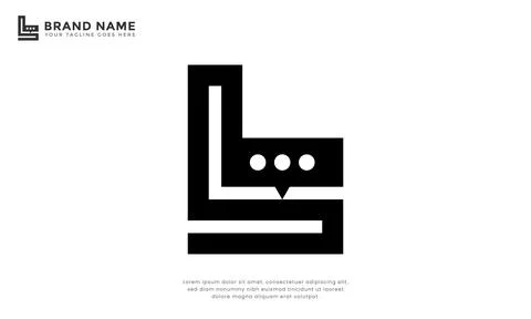 Letter L Chat Logo Stock Illustration