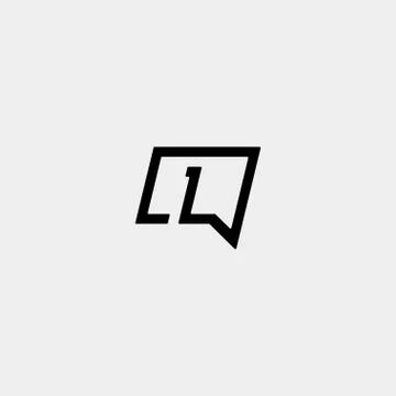 Letter L Chat Logo Template Vector Design Stock Illustration