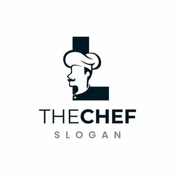 Letter L Chef Logo , Initial Restaurant Cook Vector Design Stock Illustration