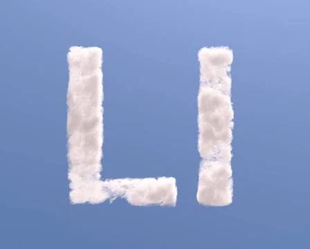 Letter L cloud shape Letter L cloud shape, isolated on white background Co... Foto stock