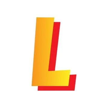 Letter l, comic style typeface with transparent background Stock Illustration