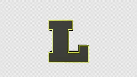 Letter L Explosive Alphabet Animation on Alpha Channel, Loop Video stock 320397400