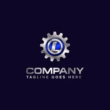 Letter L gear vector template logo. This Design is suitable for technology, i Stock Illustration