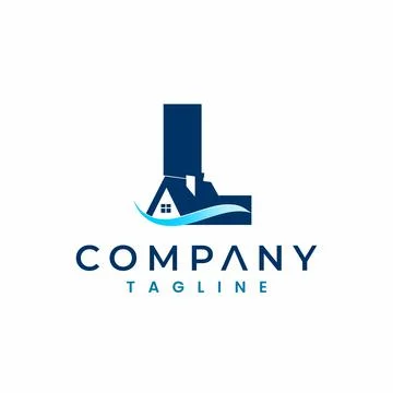Letter L House Logo , Initial Home Logo Stock Illustration