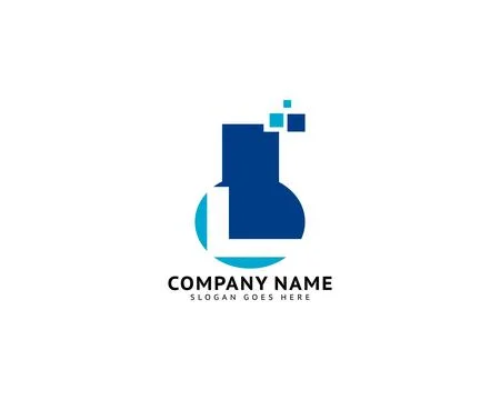 Letter L Lab Logo Template Design Vector Stock Illustration