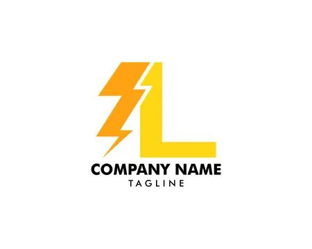 Letter L lightning logo icon design template elements イラスト素材
