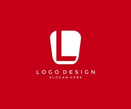 Letter L Logo Design Inside Modern Abstract Shape Stock Illustration
