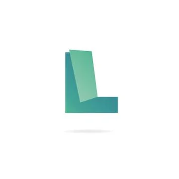 Letter L logo. Design template elements, paper 스톡 일러스트
