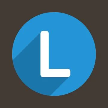 Letter L Logo Flat Icon Style. Vector Stock Illustration