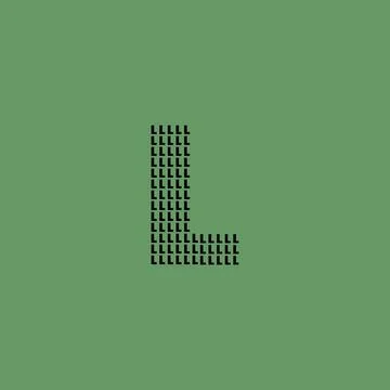 Letter L logo with pixel pattern Stock Illustration