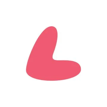Letter l love shape simple arrow logo Stock Illustration