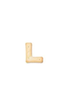 Letter L made of cracker cookie Stock Photos