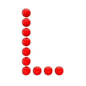 Letter "L" from spheres Stock Illustration
