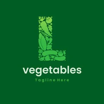 Letter L Vegetables Logo Vector Stock Illustration