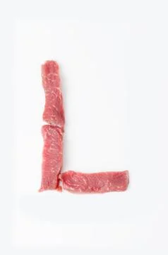 The letter L on a white background Stock-Fotos