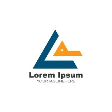 Letter LA triangle vector icon illustration Stock Illustration