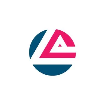 Letter LA triangle vector icon illustration Illustrazione stock