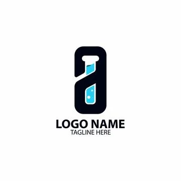 Letter A laboratory logo design vector Stock-Illustration