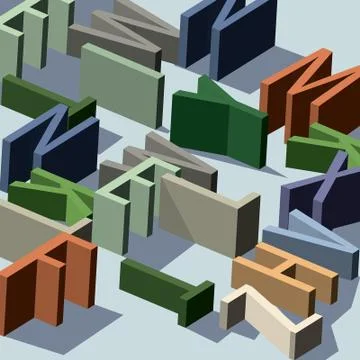 Letter Labyrinth Stock Illustration