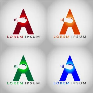 THE LETTER LAMP A LOREM IPSUM 9 Stock Illustration