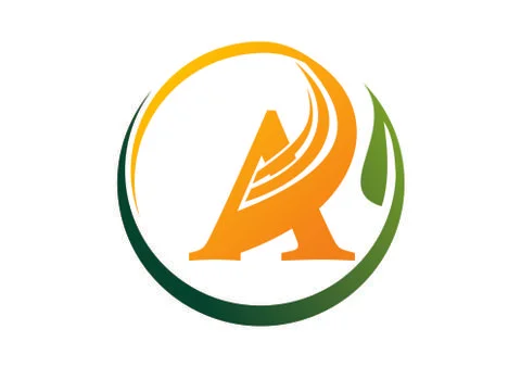 Letter A Leaf Illustrazione stock