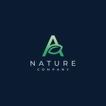 A Letter Leaf Logo Icon Design Vector Stock Illustration